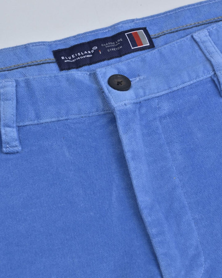 Blue Maze Printed - Corduroy Pant