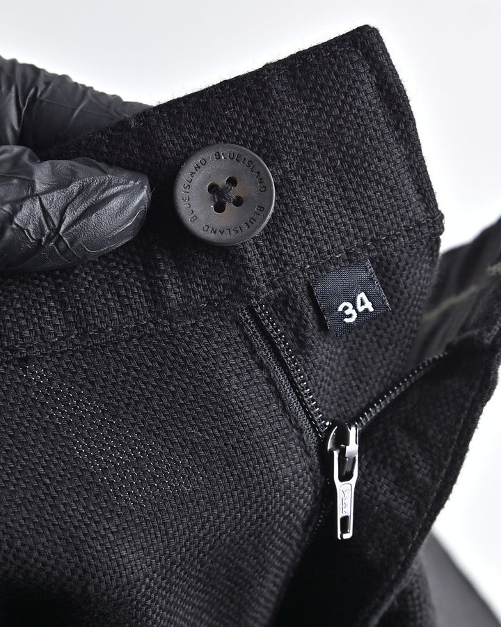 Black Basket Weave - Dobby Pant