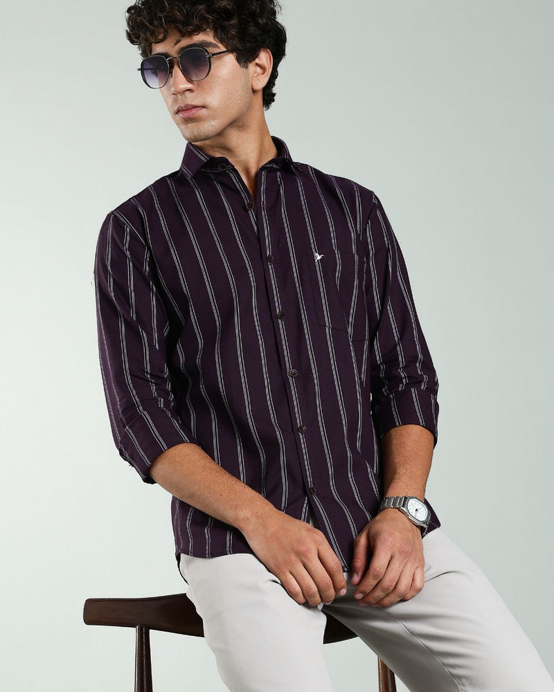 Classy Wine Stripes- Full-Stain Proof