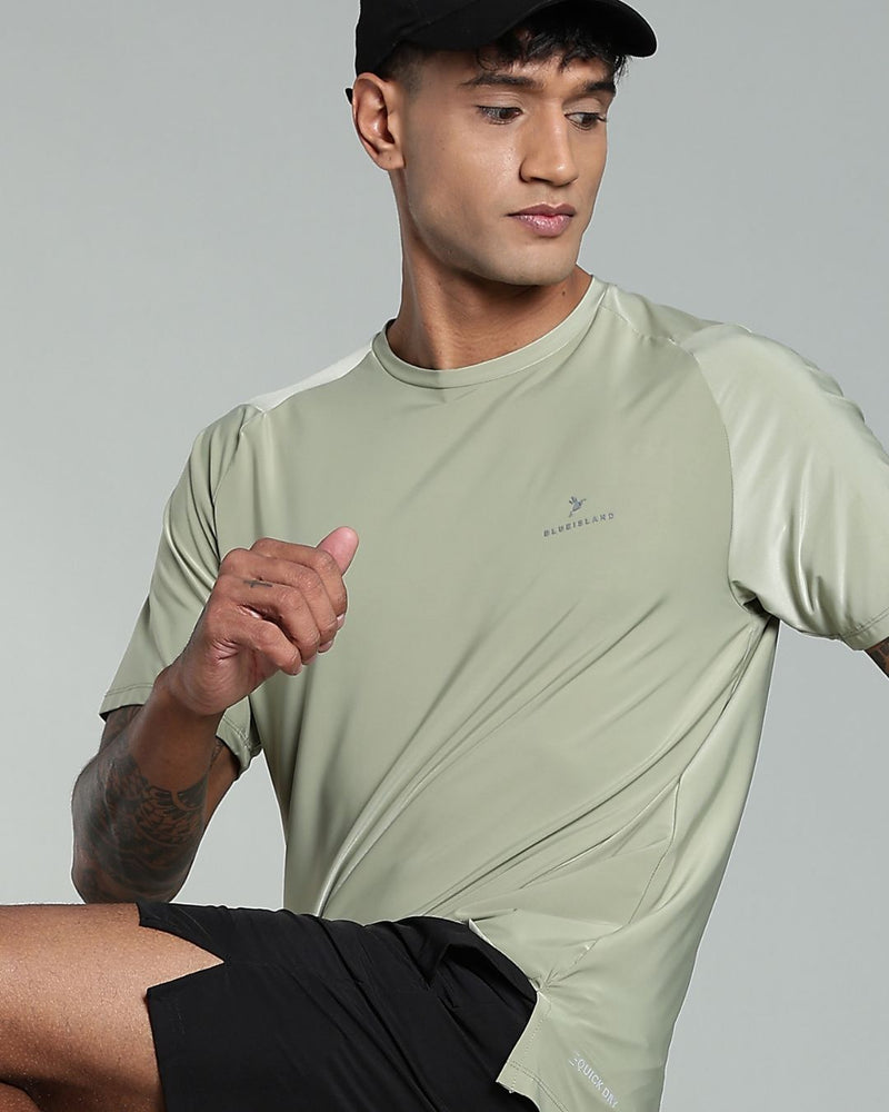 Lite Olive - Active wear Round neck Tshirt