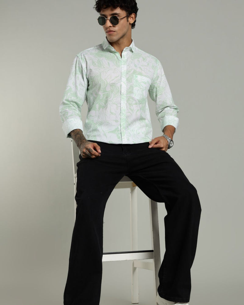 Goa Leaf Greeny Print -Full-Stain Proof
