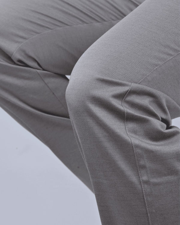 Grey Steel Printed - 2 way stretch - COTTON PANT
