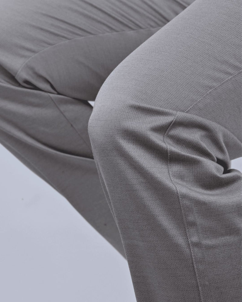 Grey Steel Printed - 2 way stretch - COTTON PANT