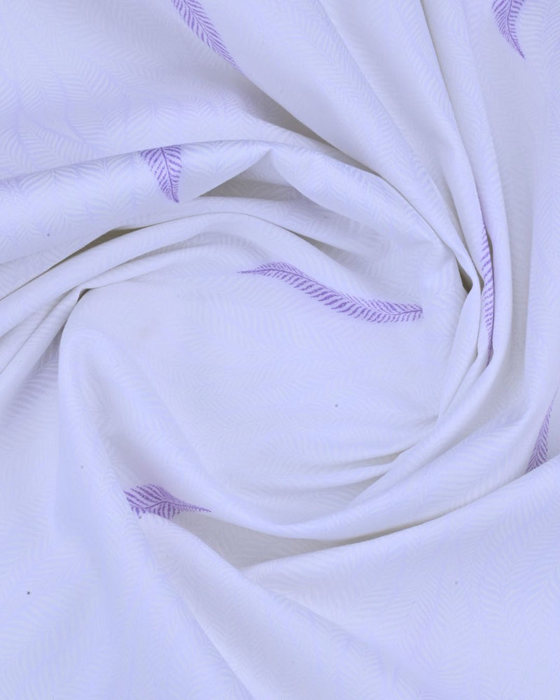 White Feather Print -Full-Stain Proof