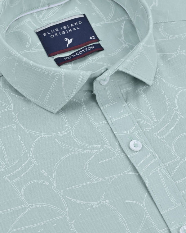 Green Streak Print -Full-Stain Proof