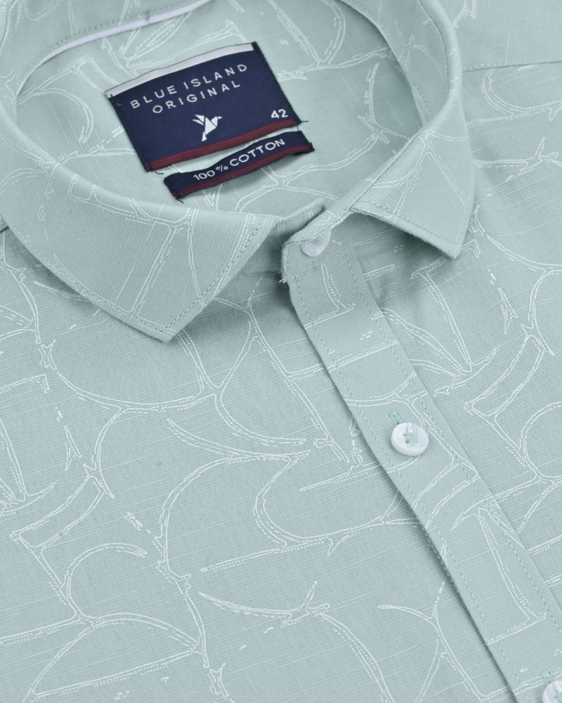 Green Streak Print -Full-Stain Proof