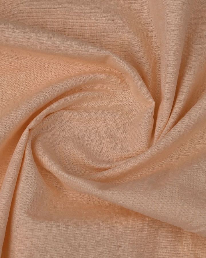 Soft Orange Solid-Full-Cotton Linen Shirt