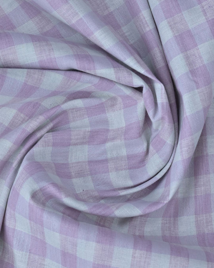 Purple Square Checks -Full-Bamboo Linen