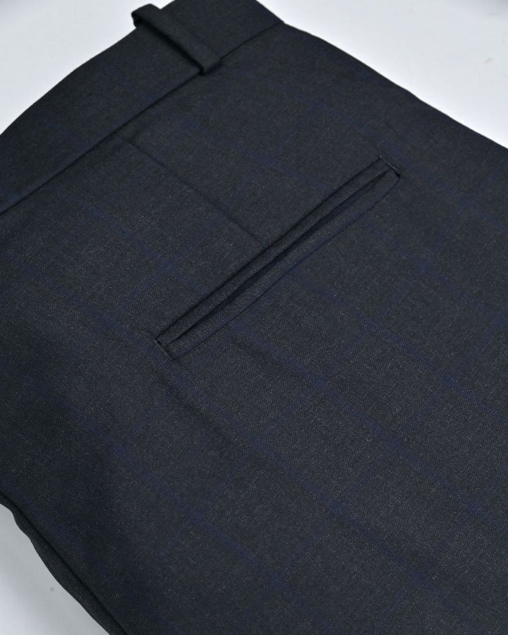 Black Bold Checks - Wrinkle free Formal Pant