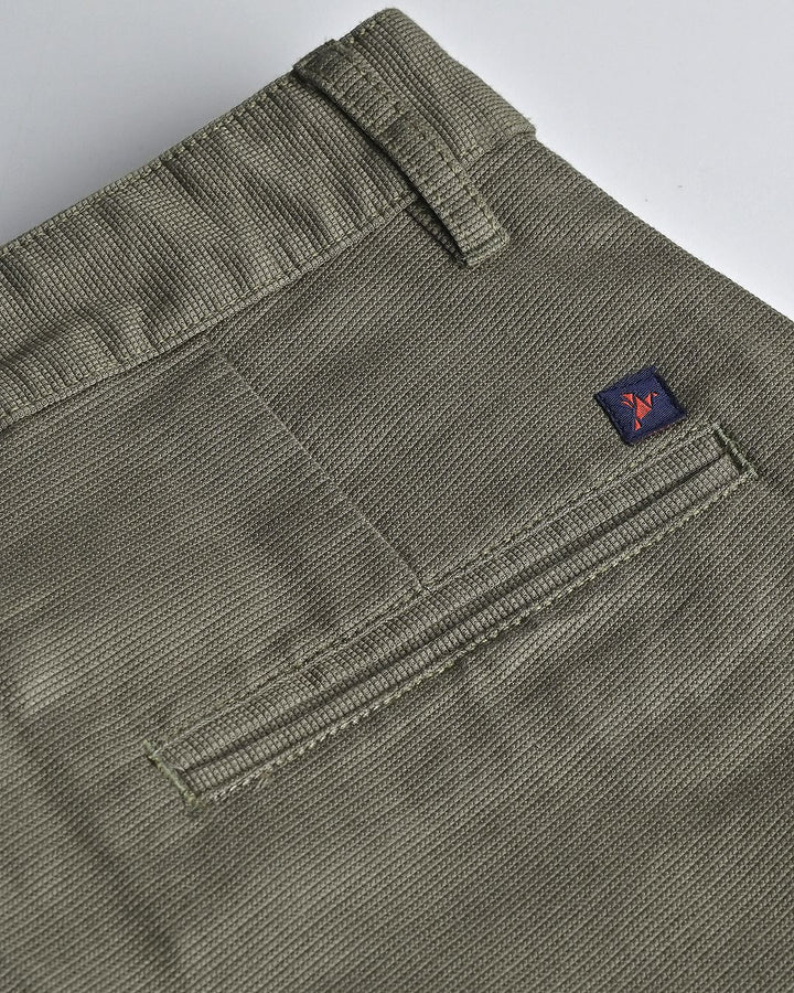 Olive Mini Weave - Dobby Pant