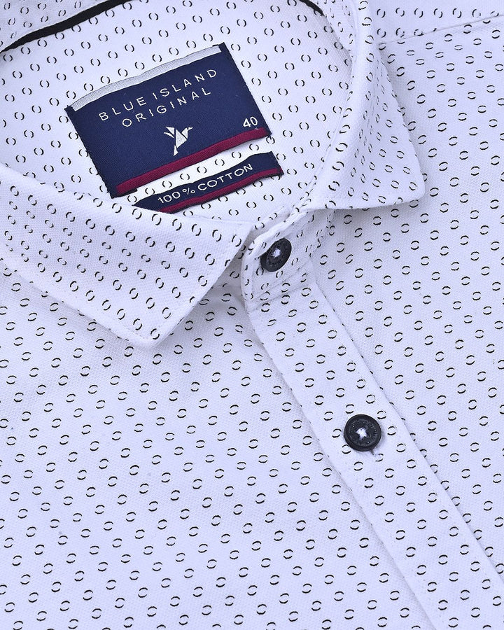 White Oval Print -Full-Stain Proof