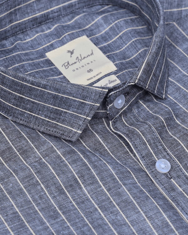 Black & Gold Stripes -Full-Bamboo Linen