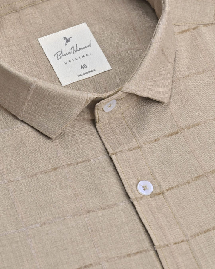 Desert Cream Oversize Box - Half Sleeve - Airlite Shirt