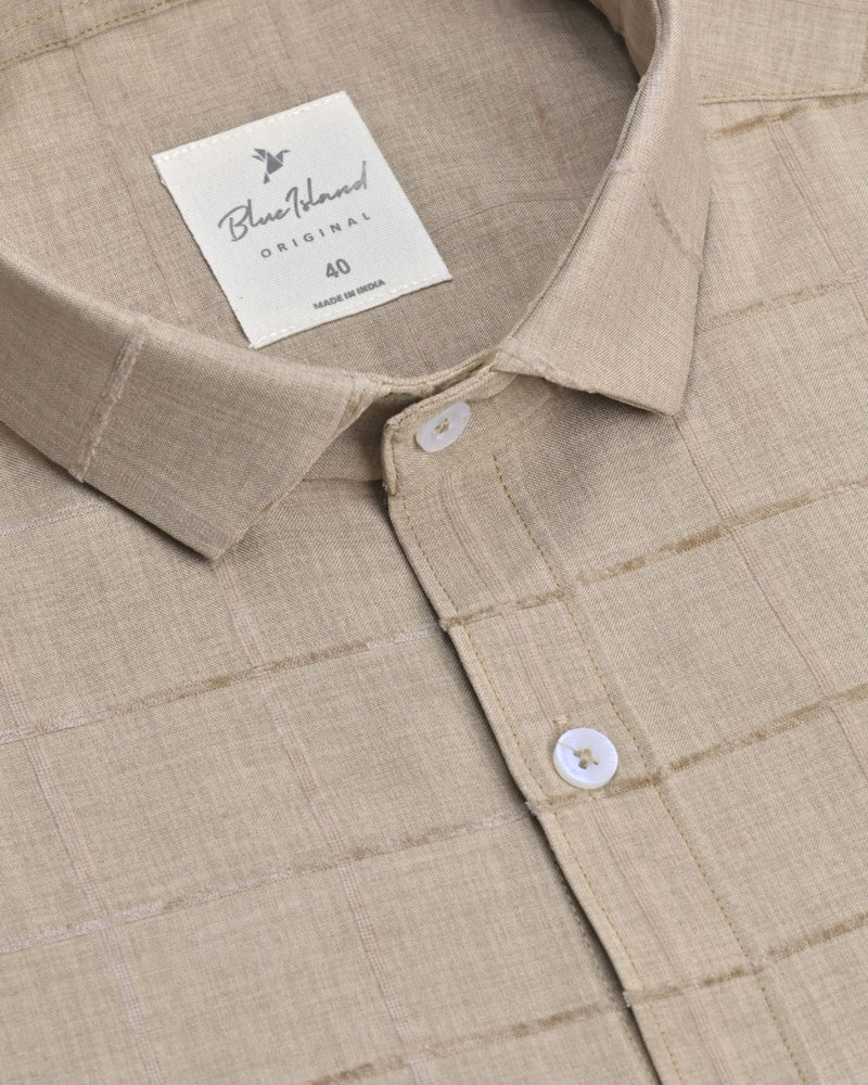Desert Cream Oversize Box - Half Sleeve - Airlite Shirt