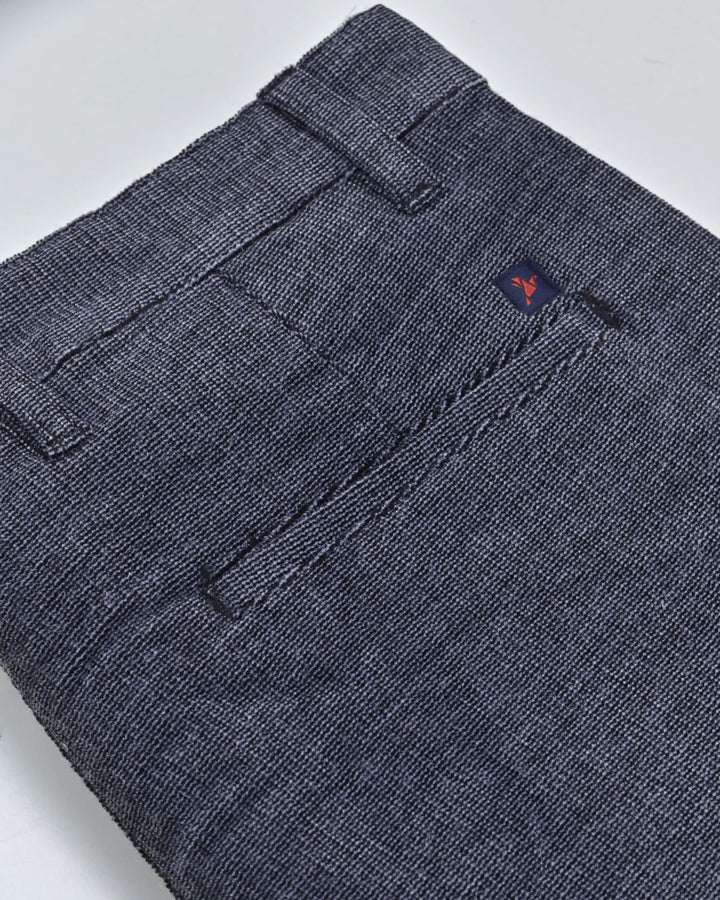 Silver Grey Wave Printed - Corduroy Pant