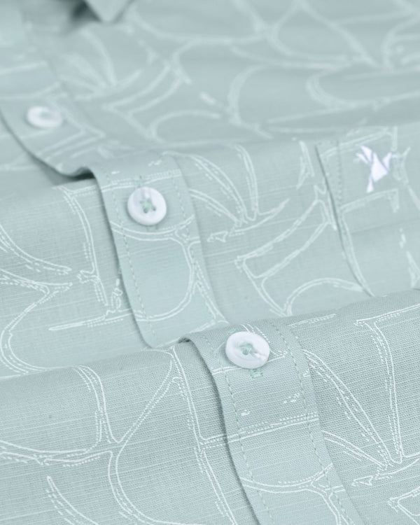 Green Streak Print -Full-Stain Proof