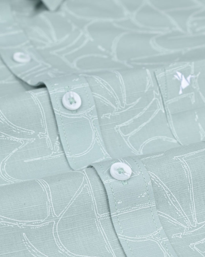 Green Streak Print -Full-Stain Proof