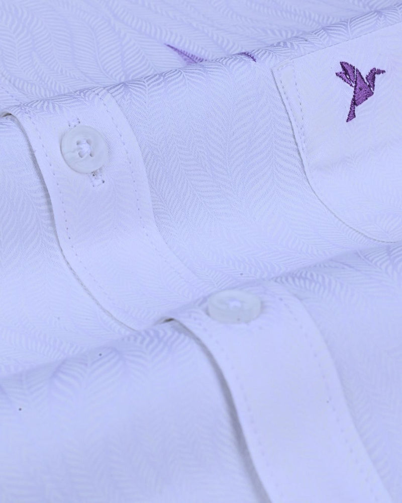 White Feather Print -Full-Stain Proof