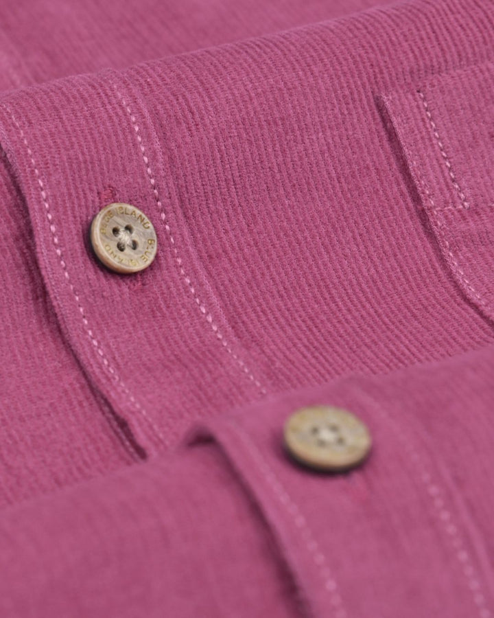Dark Pink - Full-Corduroy Shirt