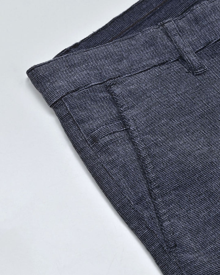 Silver Grey Wave Printed - Corduroy Pant