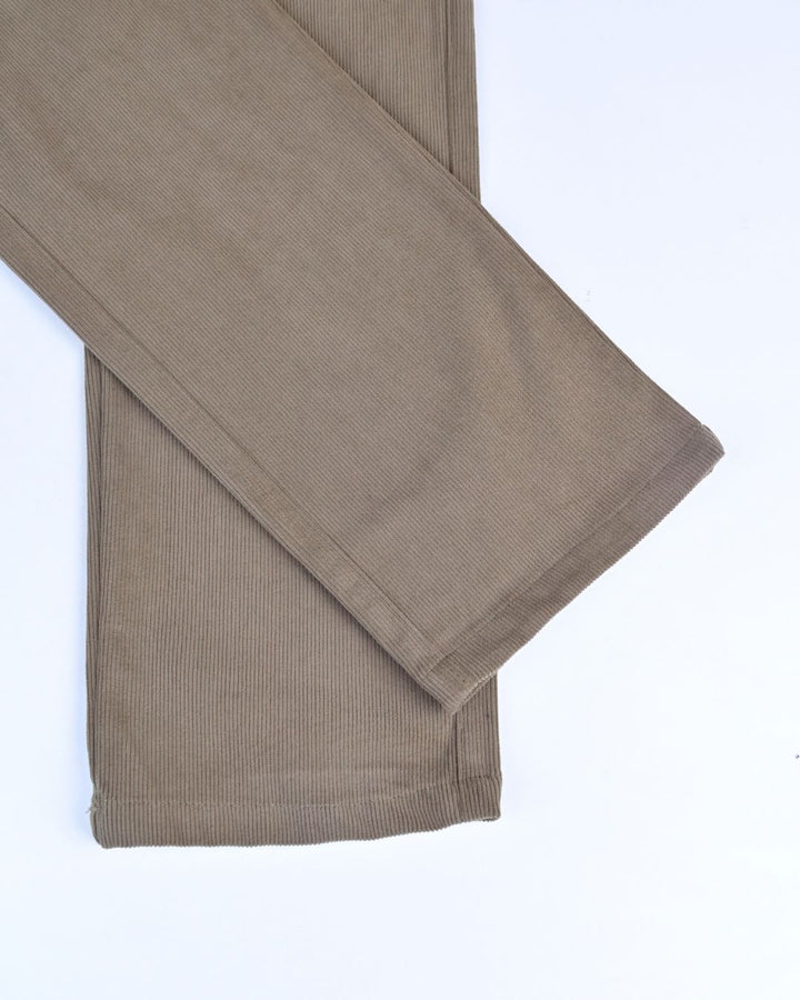 Khaki Brown Fine Stripe - Corduroy Pant