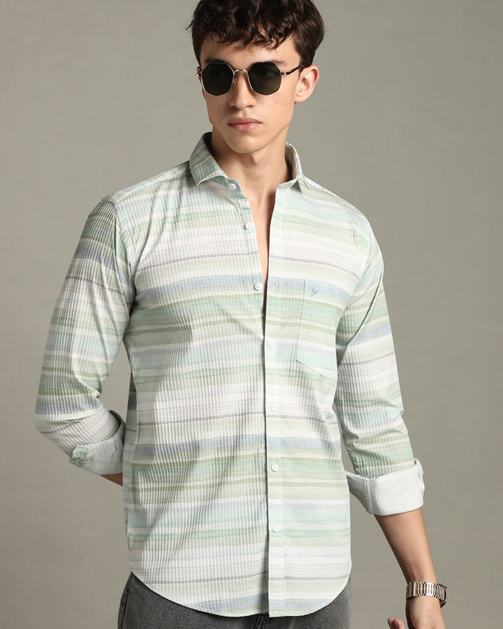 Hawai Green Stripes -Full-Stain Proof