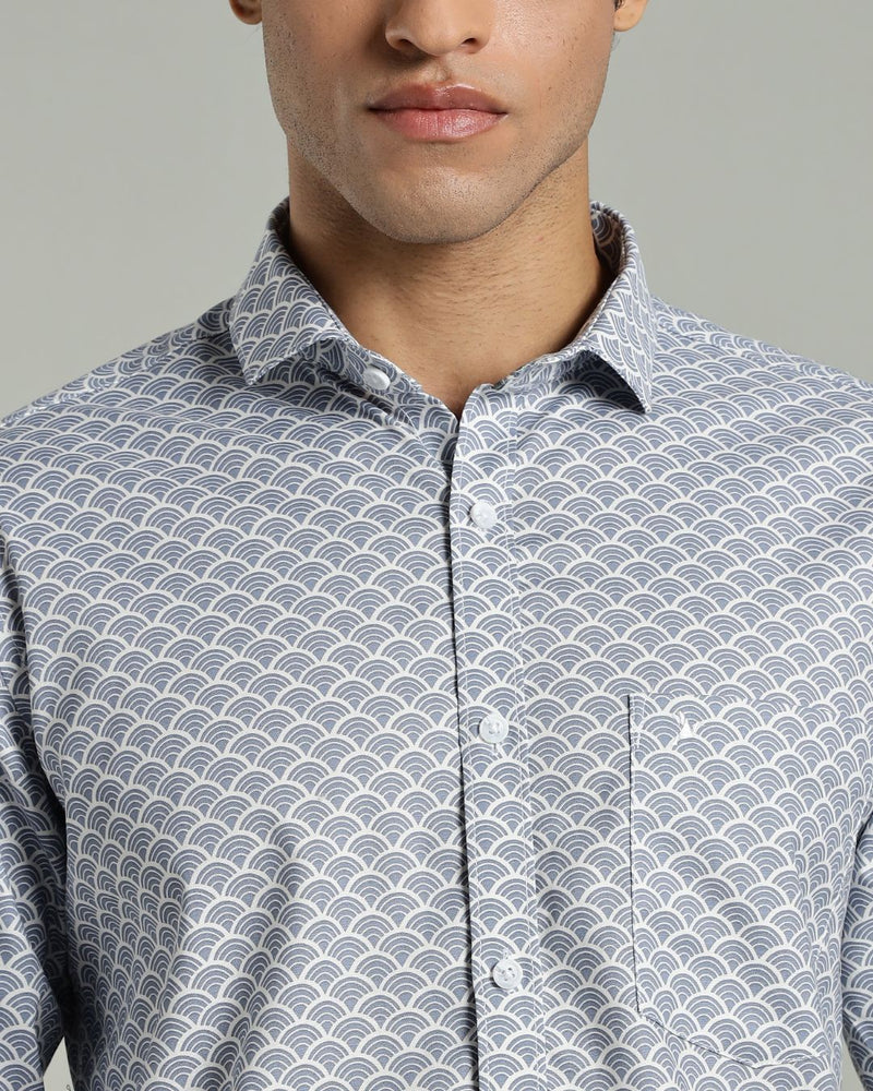 Ocean Wave Print-Full-Stain Proof