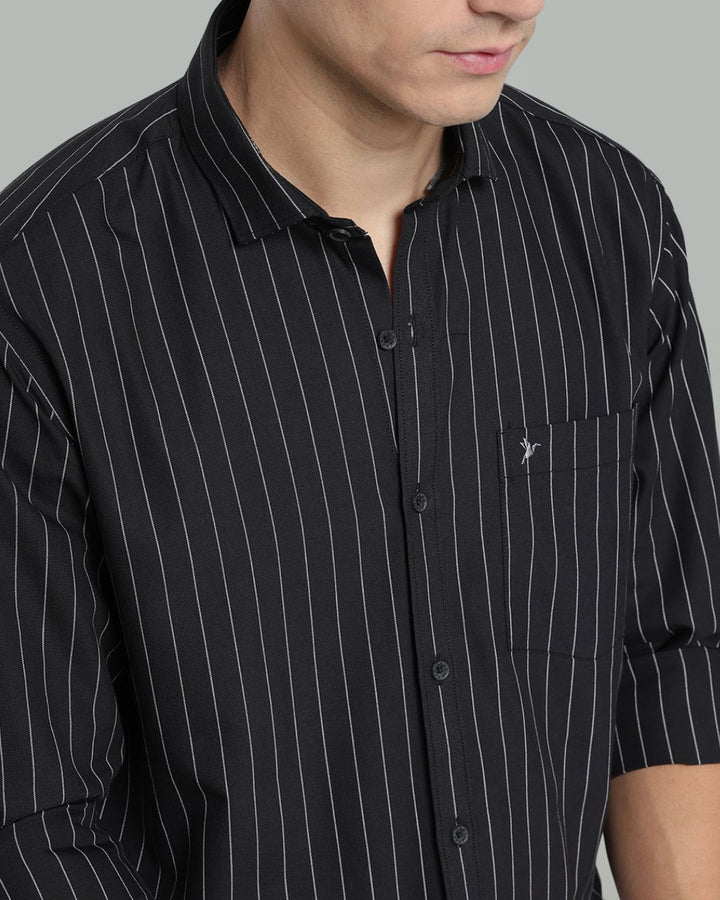 Black Vertical Stripes -Full-Stain Proof