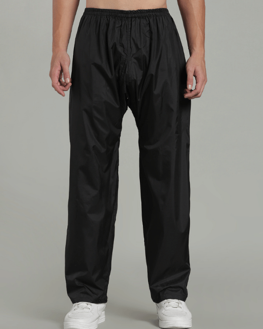 Black with Blue Sleeve - Rain Jacket with Pant & Mobile Pouch