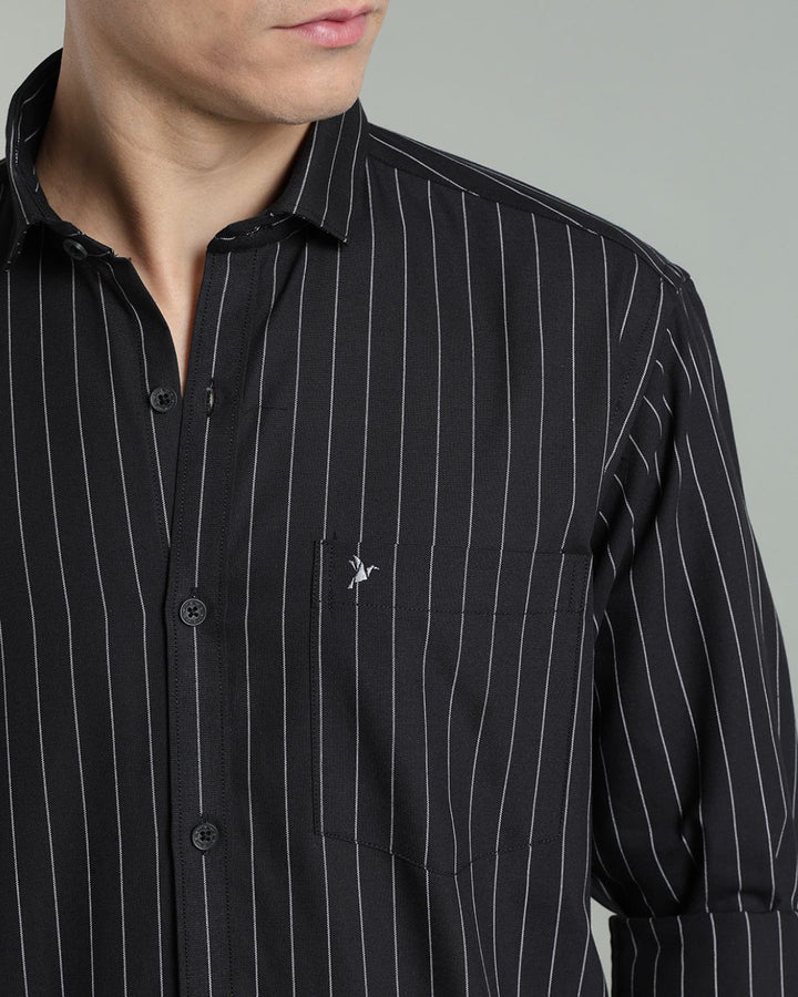 Black Vertical Stripes -Full-Stain Proof
