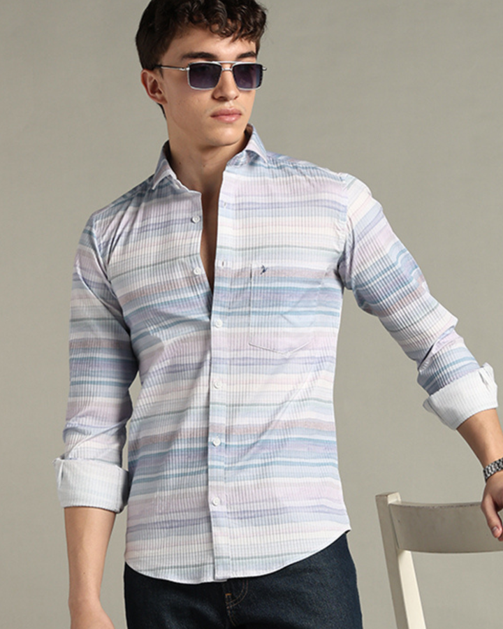 Hawai Blue Stripes -Full-Stain Proof