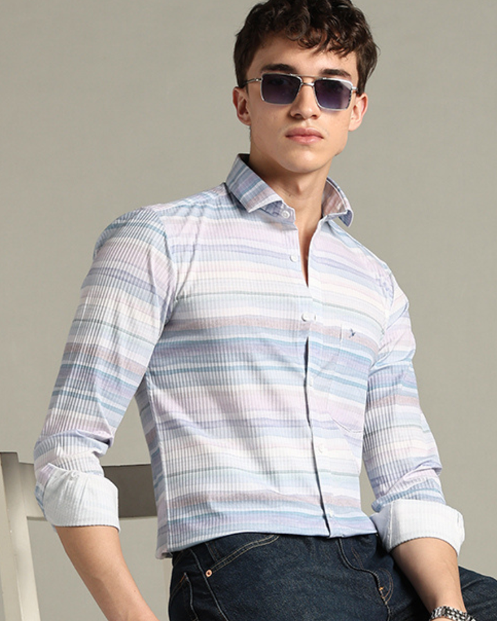 Hawai Blue Stripes -Full-Stain Proof