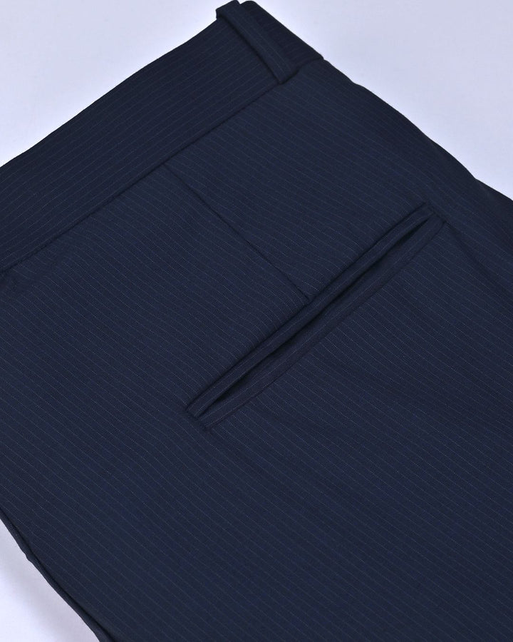 Navy Mini Stripes - Wrinkle free Formal Pant