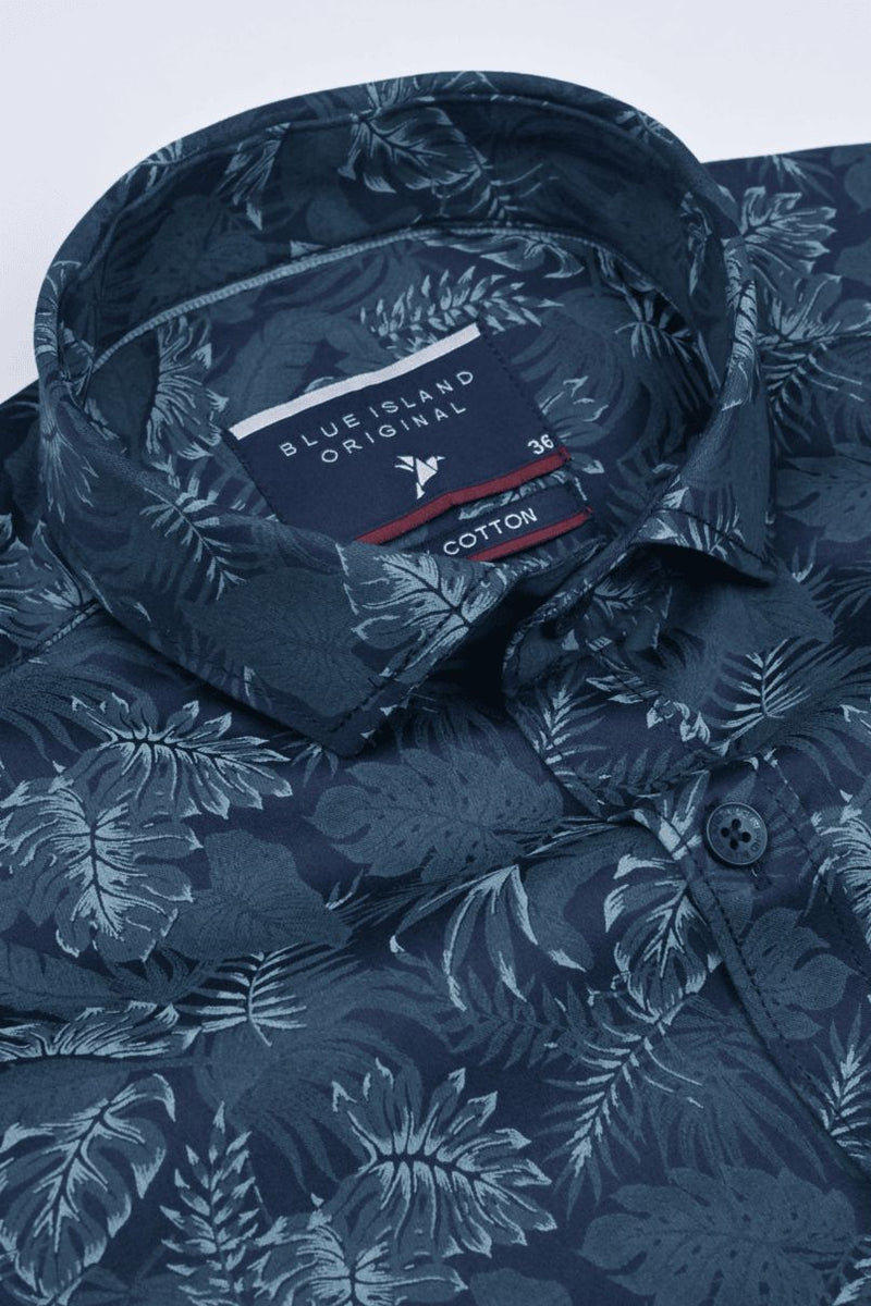 Wild Navy Floral Print -Full-Stain Proof