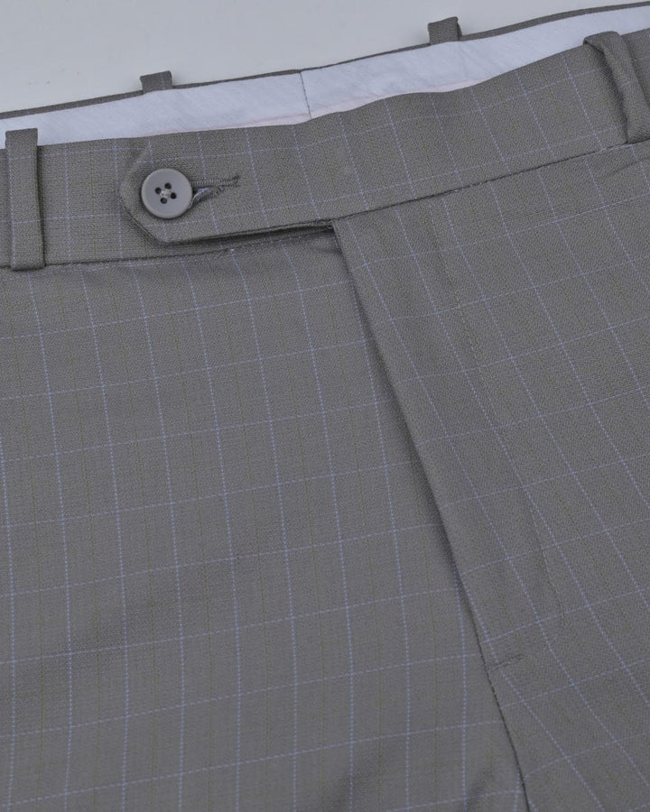 Fossil Grey Checks - Wrinkle free Formal Pant