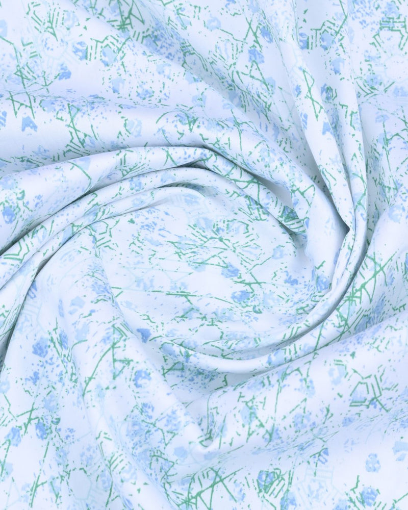 White Mosaic Print -Full-Stain Proof