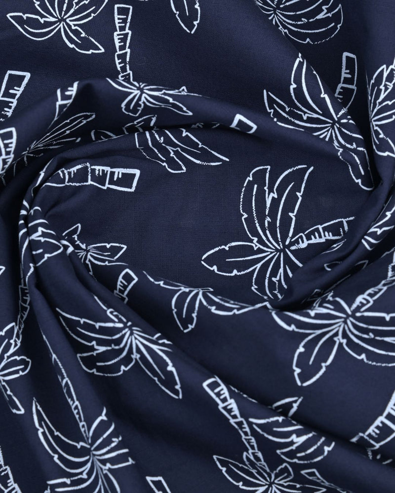 Navy Tree Print -Full-Stain Proof