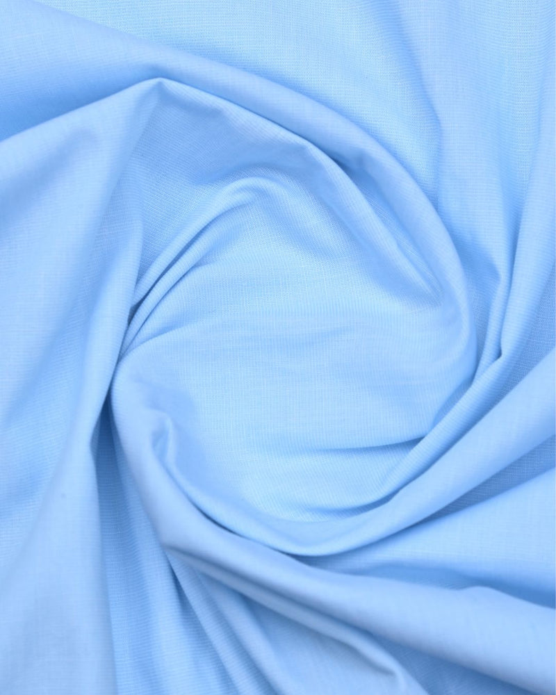 Sky Blue Solid - Full-Giza Cotton
