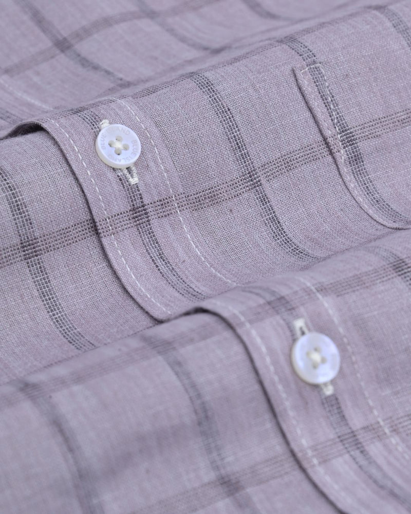 Grey & Black Multi Line Checks -Full-Bamboo Linen