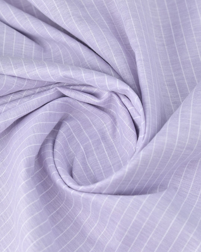 Violet Mini Stripes -Full-Bamboo Linen
