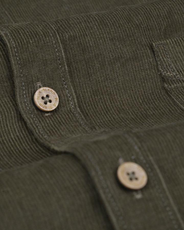 Olive Green - Full-Corduroy Shirt