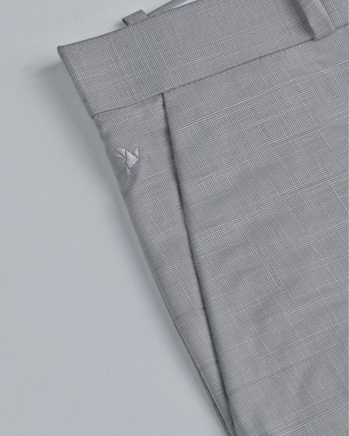 Grey Pixel Checks - Wrinkle free Formal Pant