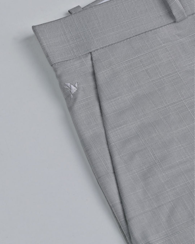 Grey Pixel Checks - Wrinkle free Formal Pant