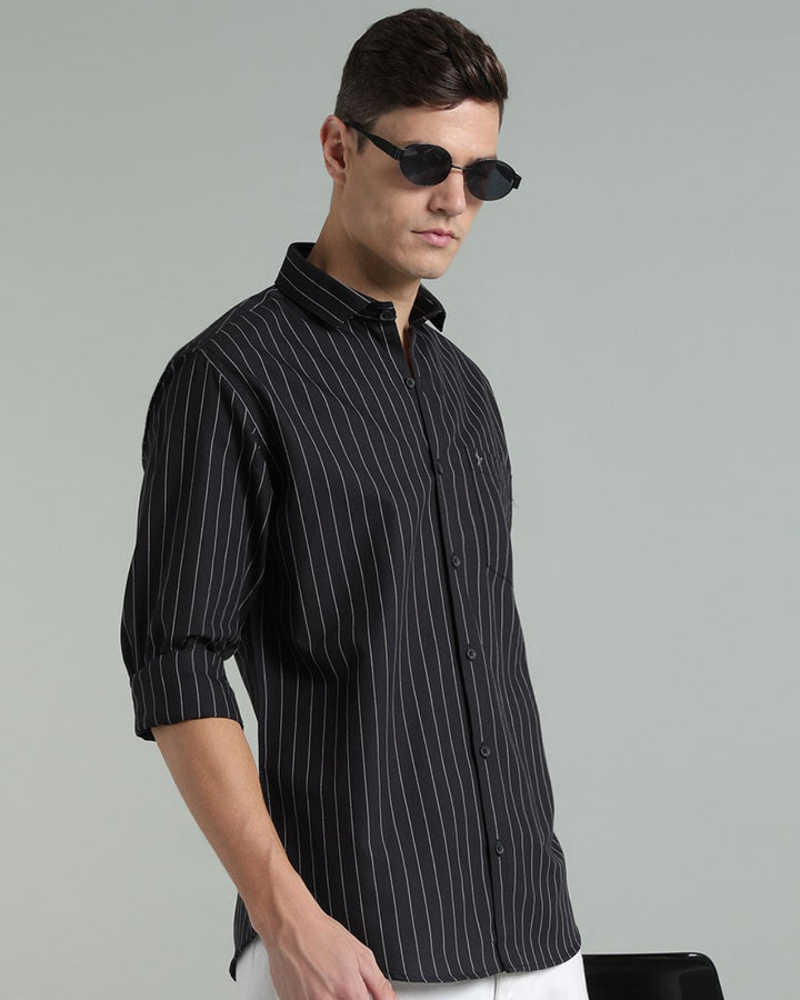 Black Vertical Stripes -Full-Stain Proof