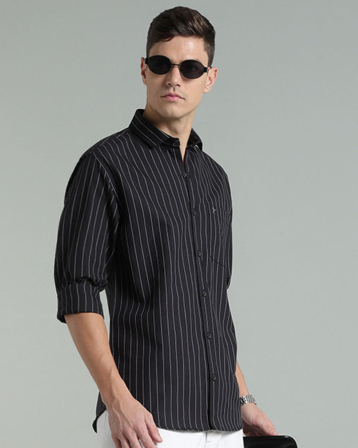 Black Vertical Stripes -Full-Stain Proof