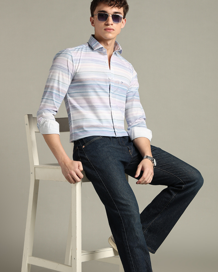 Hawai Blue Stripes -Full-Stain Proof