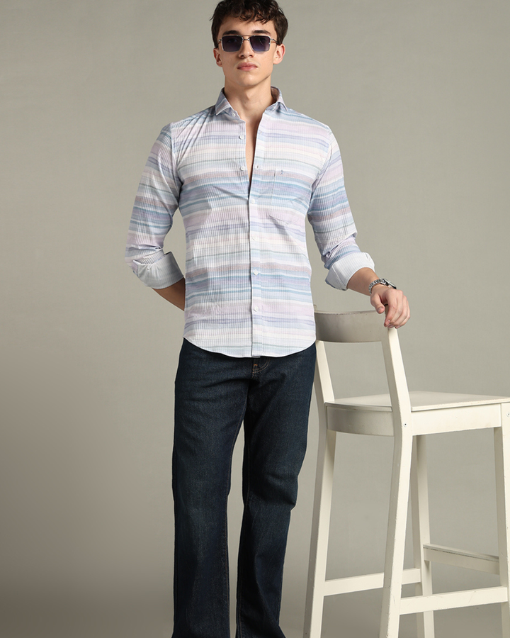Hawai Blue Stripes -Full-Stain Proof
