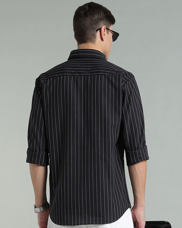 Black Vertical Stripes -Full-Stain Proof