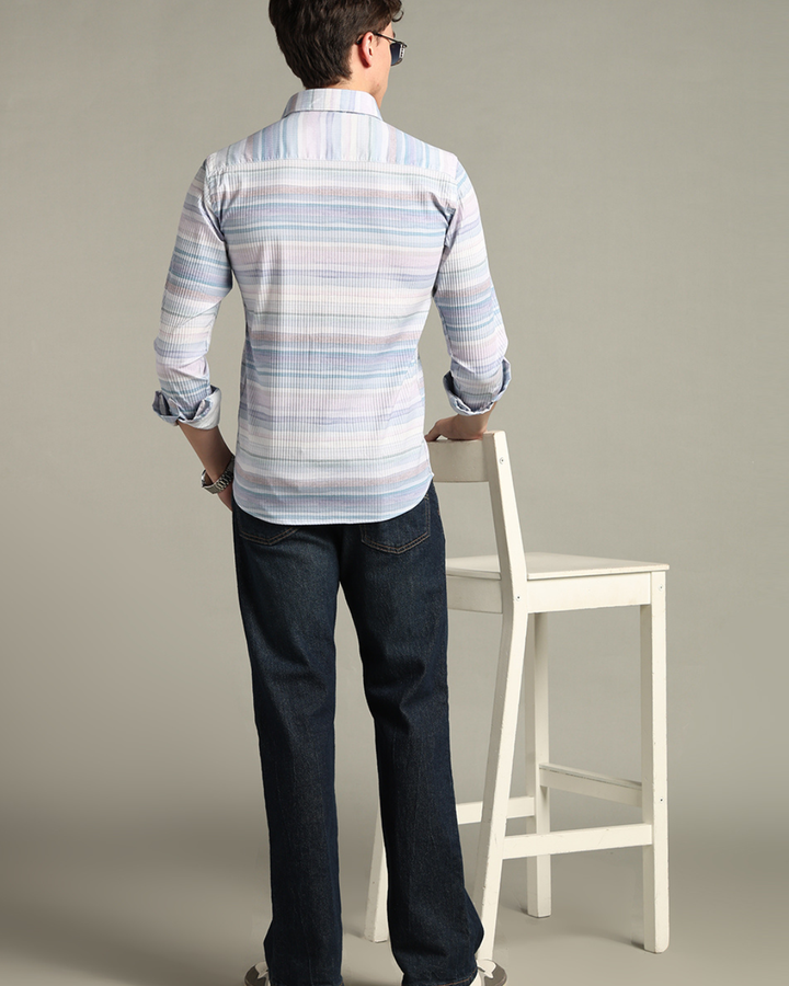 Hawai Blue Stripes -Full-Stain Proof