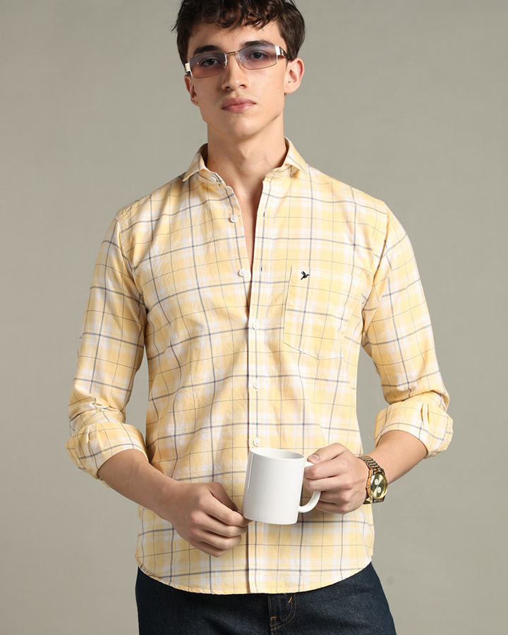 Bright Yellow Checks -Full-Stain Proof